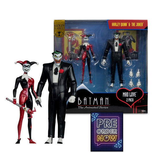 Batman: The Animated Series DC Direct figurines Harley Quinn & The Joker (Mad Love) (Gold Label) 18 cm