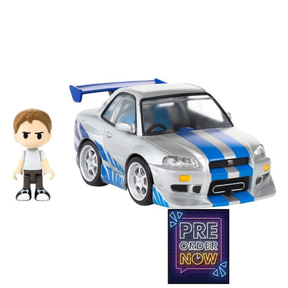 Fast & Furious véhicule avec minifigurine Q-Village Nissan Skyline GT-R (R34) 9 cm - Toys Legacy Collection