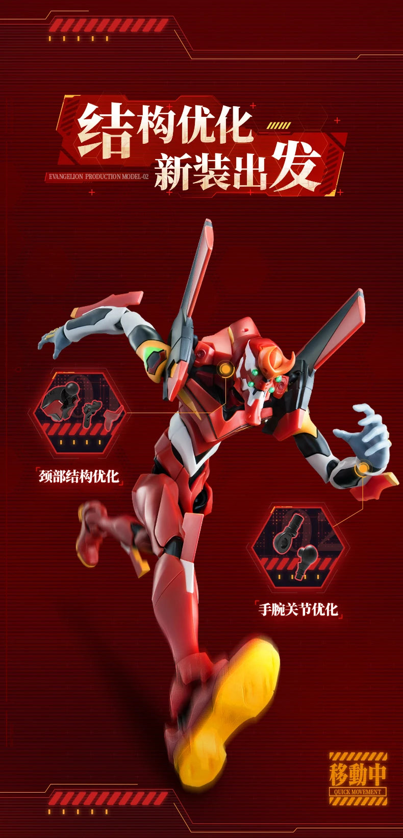EVANGELION - Unit 02 - Model Kit Ultra Action Blokees