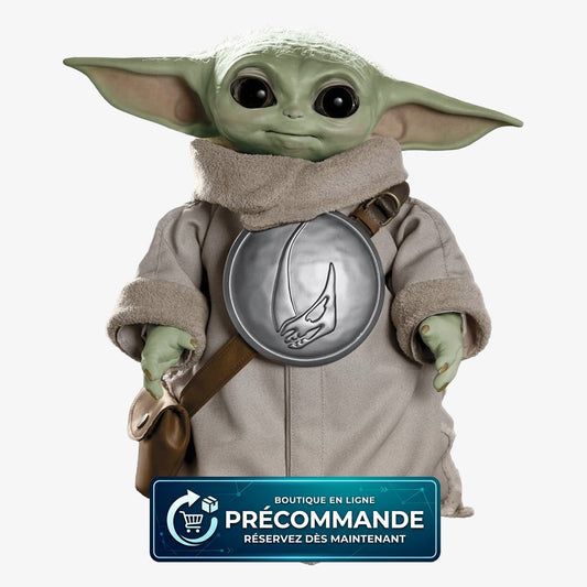 Figurine animatronique Star Wars Ultimate Grogu Special Edition de 37 cm de la marque Hasbro, détail réaliste et expressif.