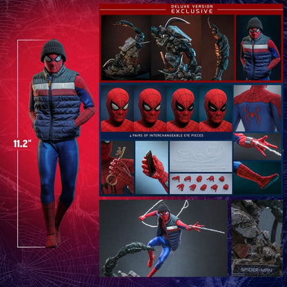 Figurine Spider-Man Deluxe de Marvel, 29 cm, par Hot Toys, représentant Spider-Man dans la version Brand New Day.