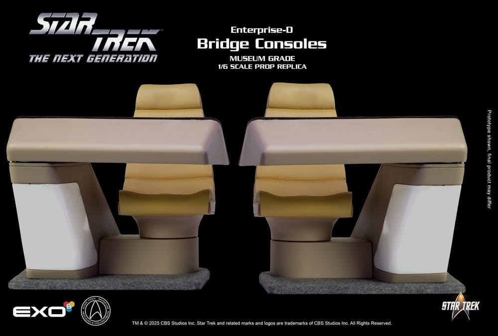 Star Trek: La Nouvelle Génération – Enterprise-D Bridge Consoles Set – Échelle 1/6