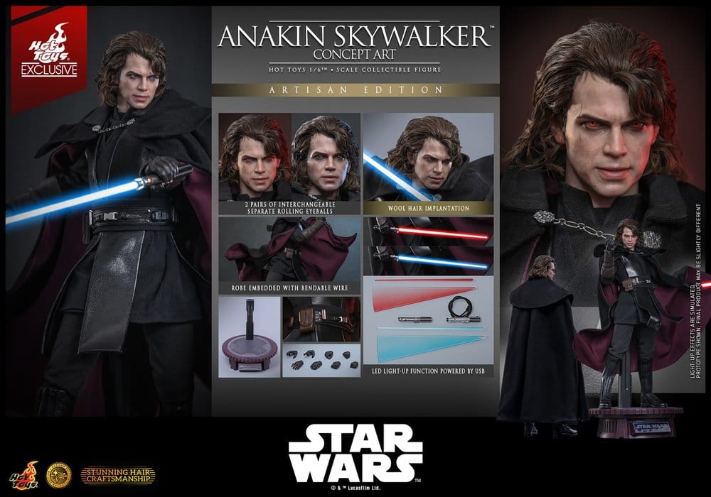 Star Wars Épisode III – Anakin Skywalker Concept Art Version – Artisan Edition – 31 cm
