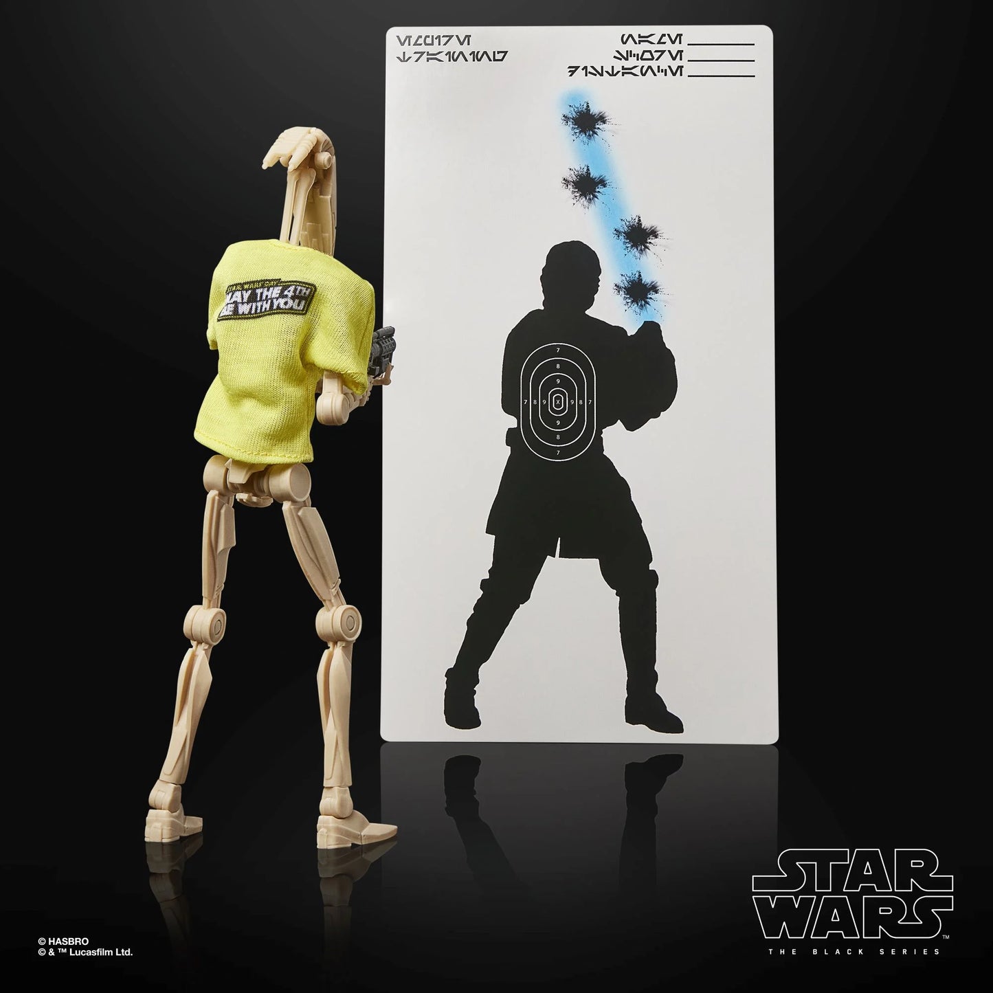 Figurine B1 Battle Droid Star Wars Black Series de 15cm par Hasbro, détail réaliste et articulation, thème "May the 4th be with you".