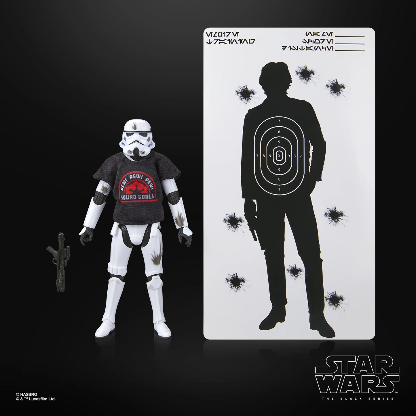 Figurine Stormtrooper Star Wars Black Series de 15cm de Hasbro, pose détaillée pour célébrer le 4 mai.
