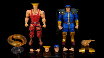 Figurines Jada de Street Fighter II, Guile contre Bison, pack double édition limitée, détails de personnages et pose dynamique