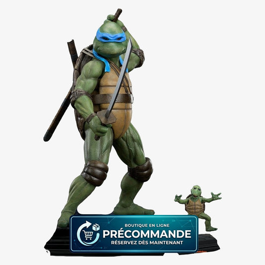 Statue Leonardo TMNT, figurine de collection en échelle 1/3 de la Toys Legacy Collection, représentant le ninja turtle en pose dynamique