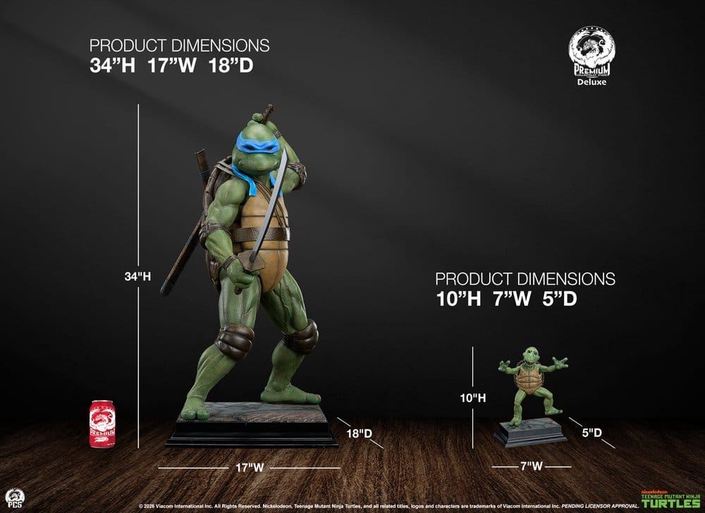 Statue Leonardo TMNT, figurine de collection en échelle 1/3, édition Deluxe, Toys Legacy Collection, figurine de Tortues Ninja.
