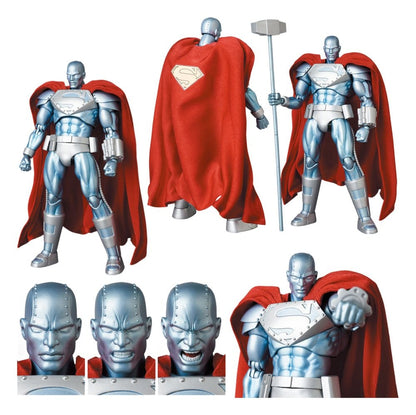 Figurine Superman The Return of Superman MAFEX Steel de 17 cm de Medicom Toys, pose détaillée et design réaliste.