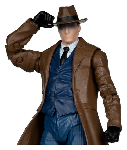 Figurine McFarlane Toys The Question DC Multiverse, 19 cm, figurine de super-héros avec costume jaune et masque noir.