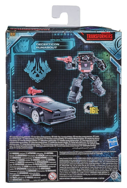 Figurine Decepticon Runabout Transformers Generations War for Cybertron: Earthrise, 14 cm, de Hasbro, vue de face.