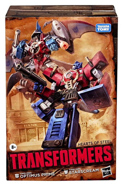 Transformers Timelines Hearts of Steel – Pack Optimus Prime & Starscream 14 cm