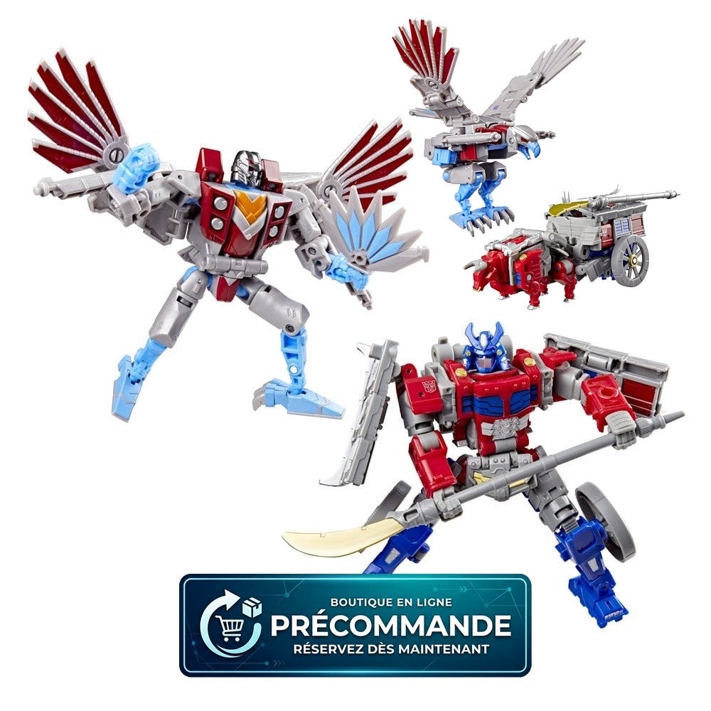 Transformers Timelines – Pack Optimus Prime & Starscream Samurai 14 cm