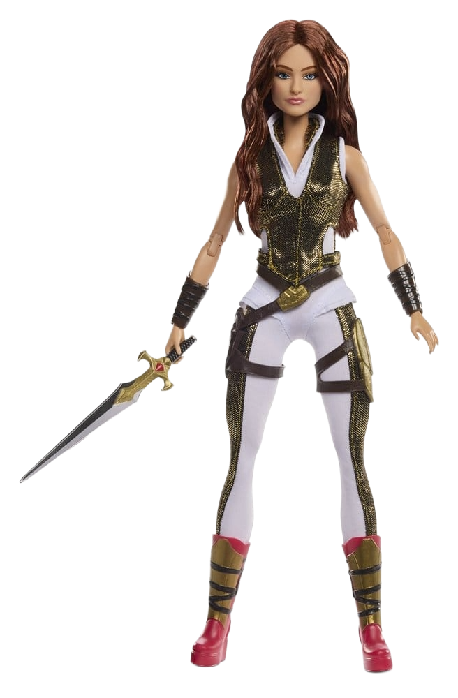 Poupée Barbie Signature Teela des Maîtres de l'Univers Movie 2026, 30 cm, marque Mattel, costume détaillé et pose dynamique.