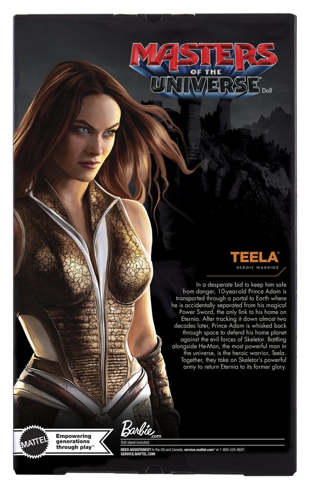 Poupée Barbie Signature Teela des Maîtres de l'Univers Movie 2026, 30 cm, par Mattel en costume détaillé