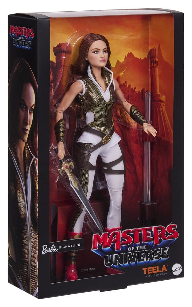 Poupée Barbie Signature Teela Masters of the Universe Movie 2026 de 30 cm, figurine Mattel avec détails de personnage.