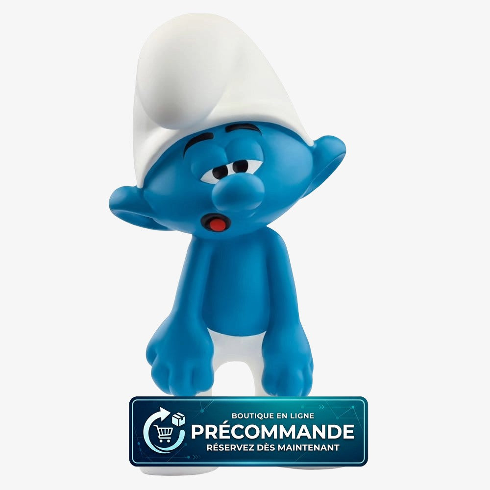 Mini-figurine Schtroumpf Bêta de 5 cm de la marque Schleich, figurine détaillée du personnage des Schtroumpfs.