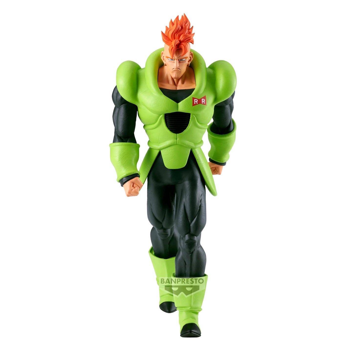 Figurine Android 16 de Dragon Ball Z, collection Solid Edge Works de Bandai, 20 cm, détail du personnage en pose dynamique.