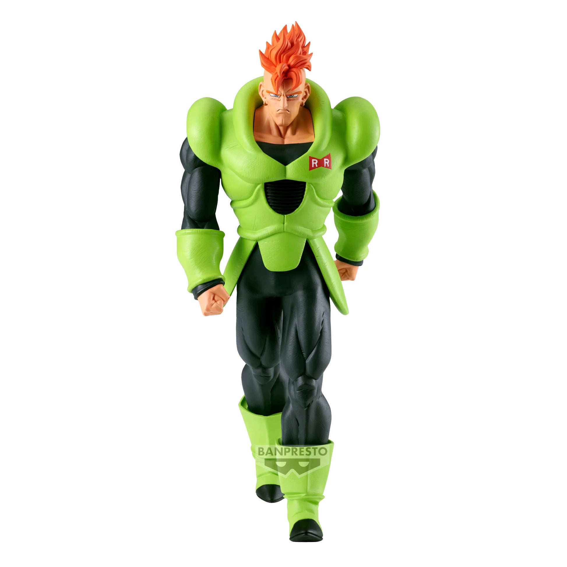 Figurine Android 16 de Dragon Ball Z, collection Solid Edge Works de Bandai, 20 cm, détail du personnage en pose dynamique.