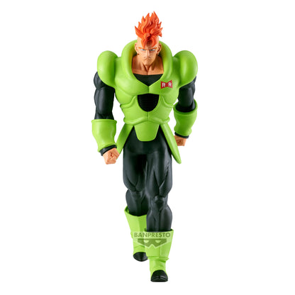 Figurine Android 16 de Dragon Ball Z, collection Solid Edge Works de Bandai, 20 cm, détail du personnage en pose dynamique.