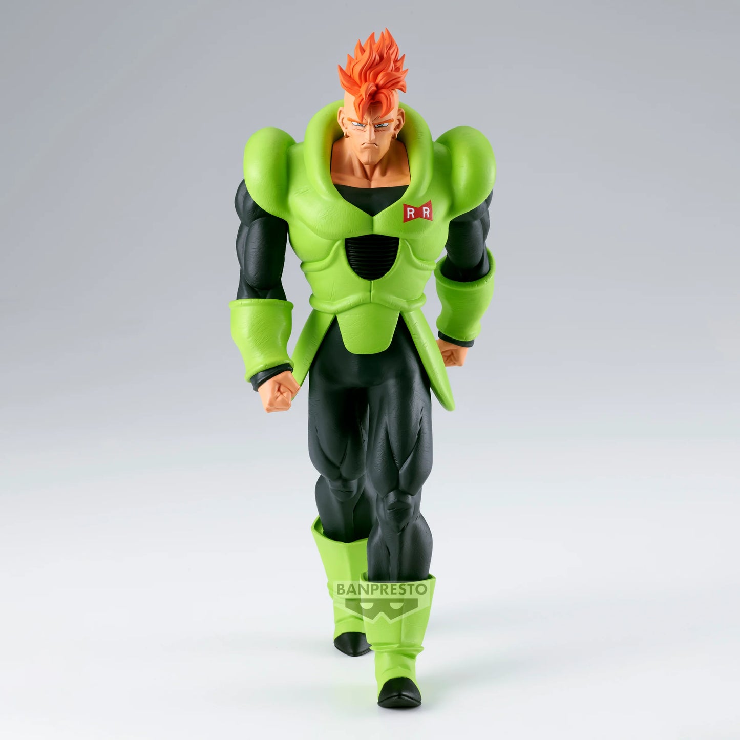 Figurine Android 16 de Dragon Ball Z, collection Solid Edge Works de Bandai, 20 cm, détail précis et pose dynamique.