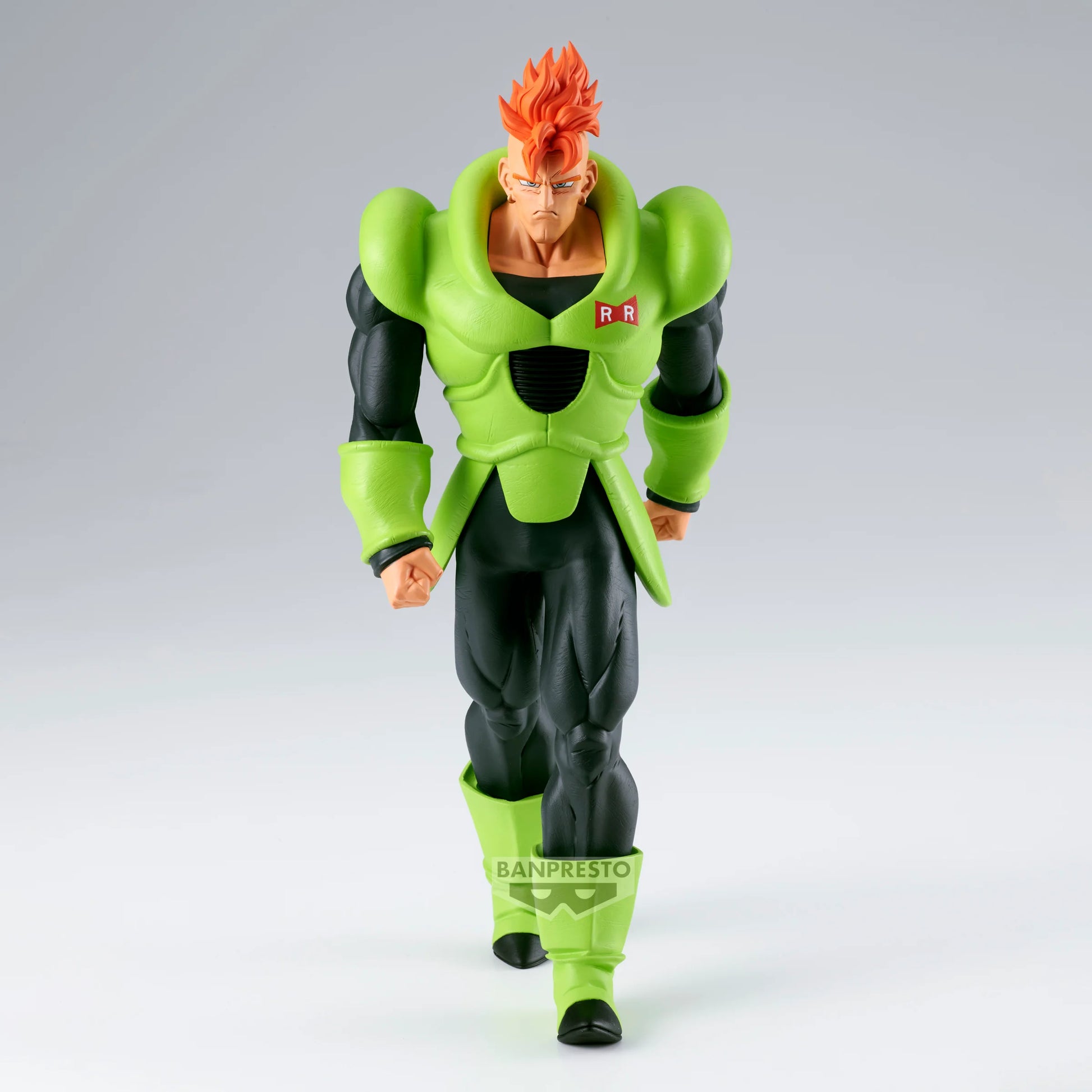 Figurine Android 16 de Dragon Ball Z, collection Solid Edge Works de Bandai, 20 cm, détail précis et pose dynamique.
