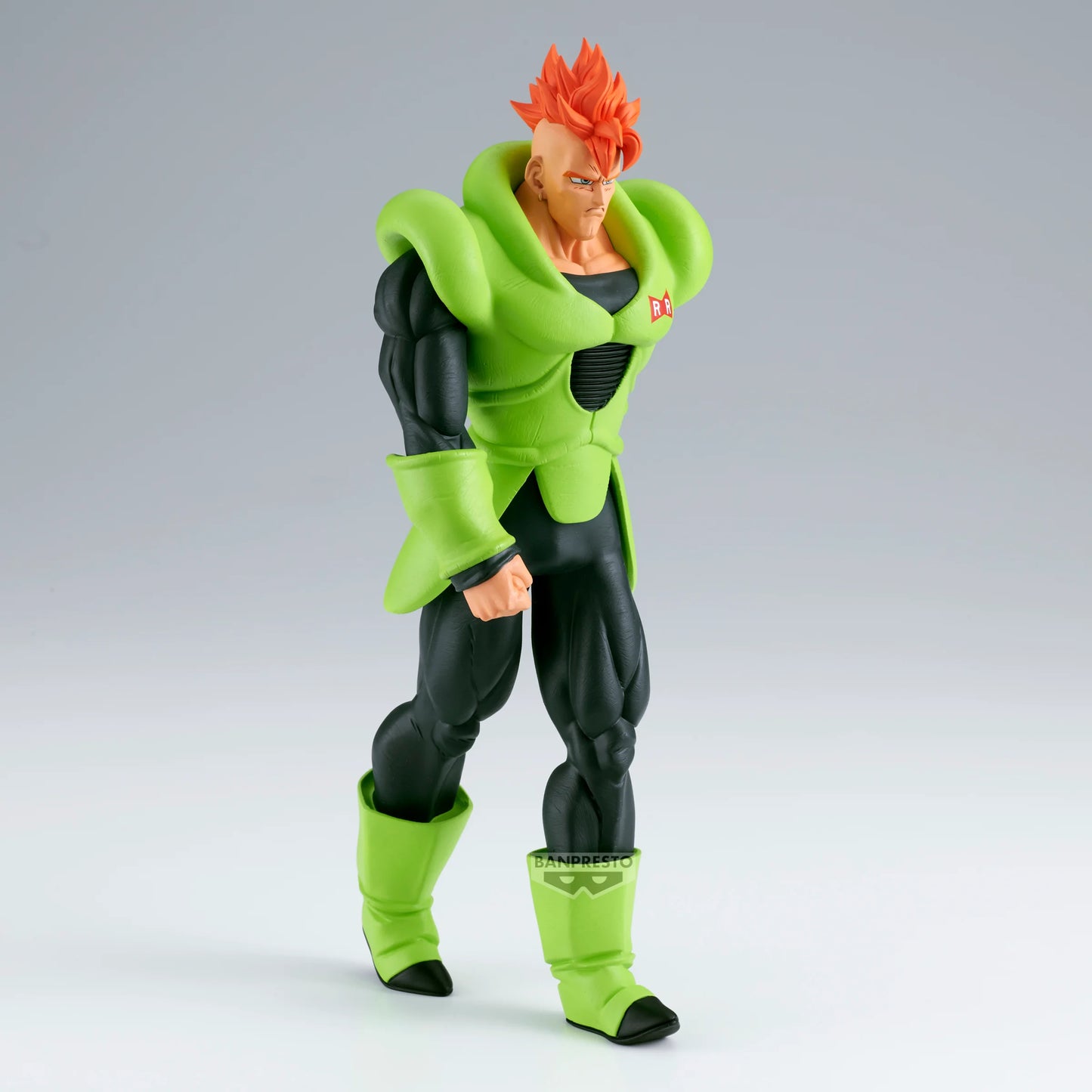 Figurine Android 16 de Dragon Ball Z, collection Solid Edge Works, 20cm, par Bandai, montrant le personnage avec détails précis