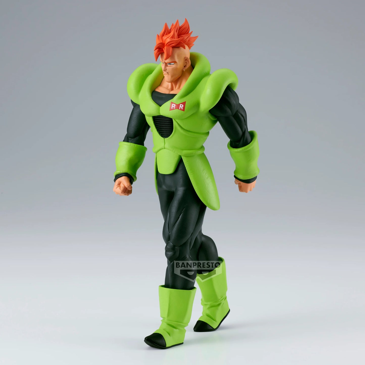Figurine Bandai C-16 de Dragon Ball Z, figurine solide de 20 cm représentant Android 16 en pose dynamique, collection Solid Edge Works.