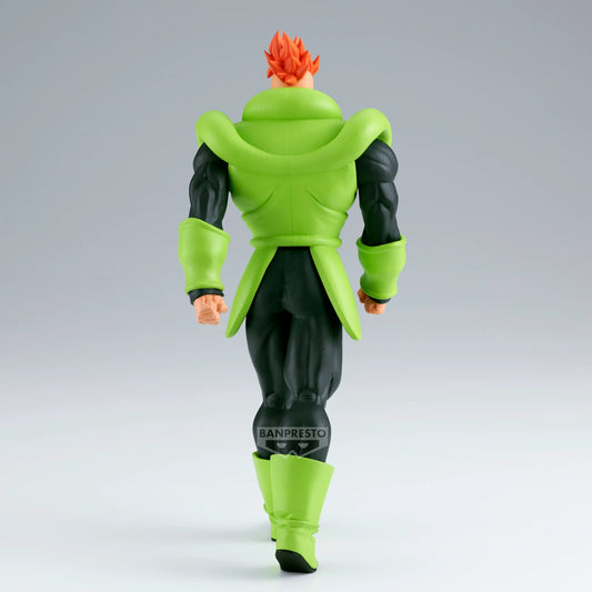 Figurine Android 16 de Dragon Ball Z, collection Solid Edge Works, 20 cm, par Bandai, montrant la figurine en pose dynamique.