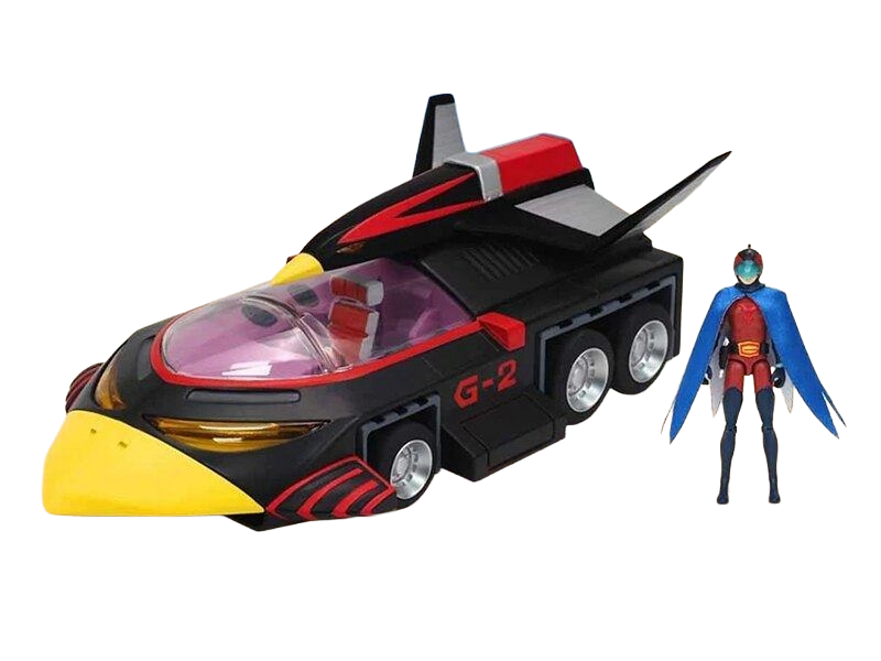 Figurines Gatchaman II G-2 Condor Attacker et Joe le Condor en collection à l’échelle 1/24, Toys Legacy Collection, pose détaillée.