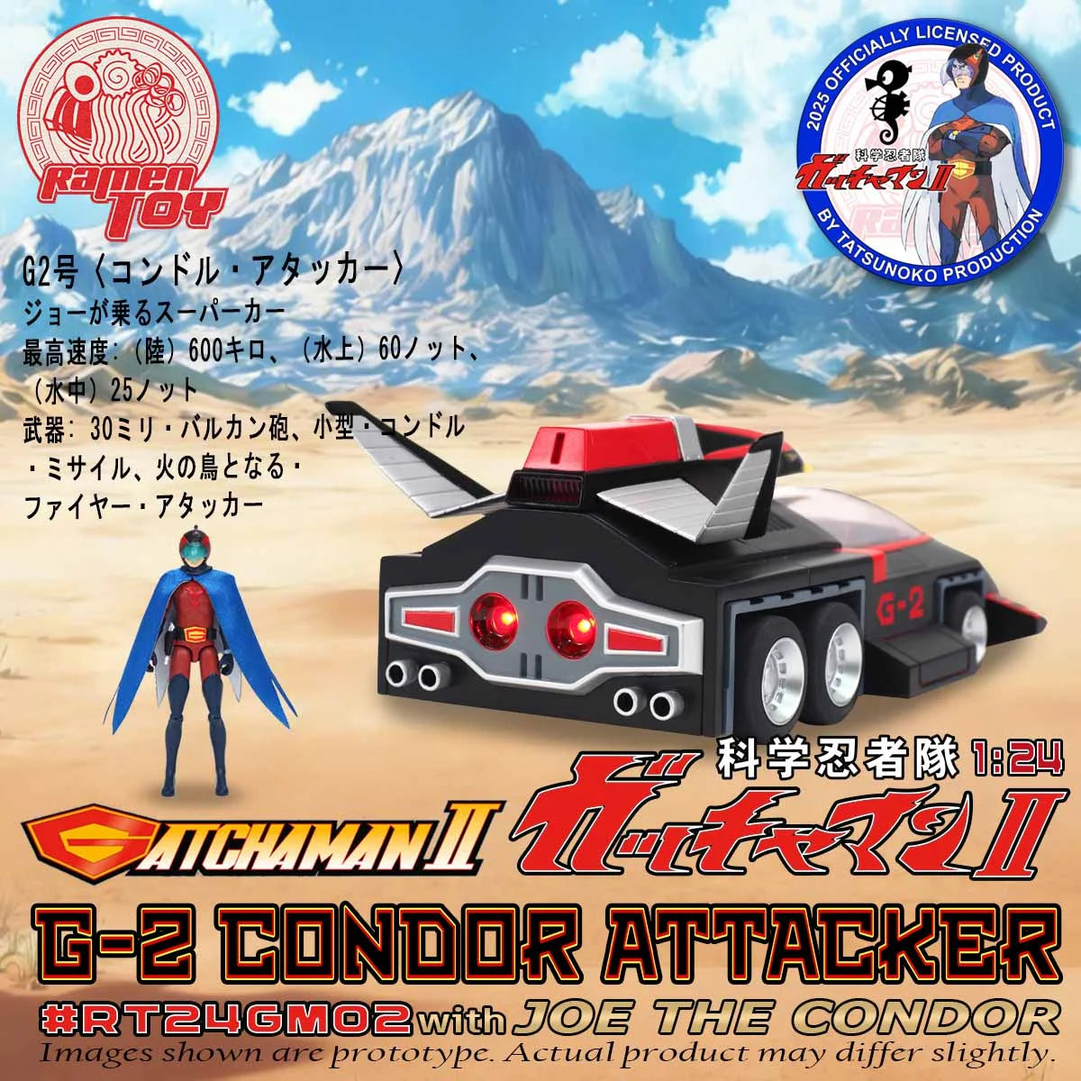 Set de collection Gatchaman II avec G-2 Condor Attacker et Joe le Condor en échelle 1/24, figurines détaillées de Toys Legacy Collection.