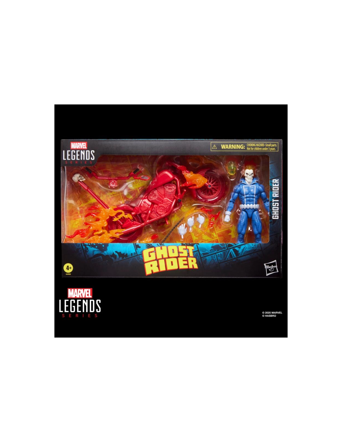 Figurine Ghost Rider de Marvel Legends avec moto, Johnny Blaze, 15 cm, figurine de collection Hasbro.
