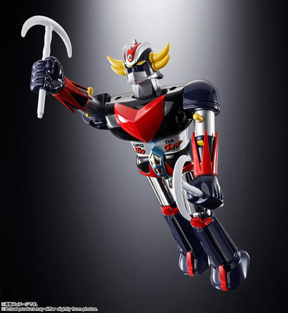 Figurines Goldorak et UFO Spazer Popy Chogokin Deluxe Set Reissue de Bandai Tamashii Nation, détails en métal doré et articulation précise