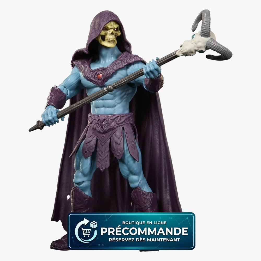 Figurine Skeletor de 14 cm de la collection Masters of the Universe Movie Chronicles de Mattel, avec masque et détails du film 2026