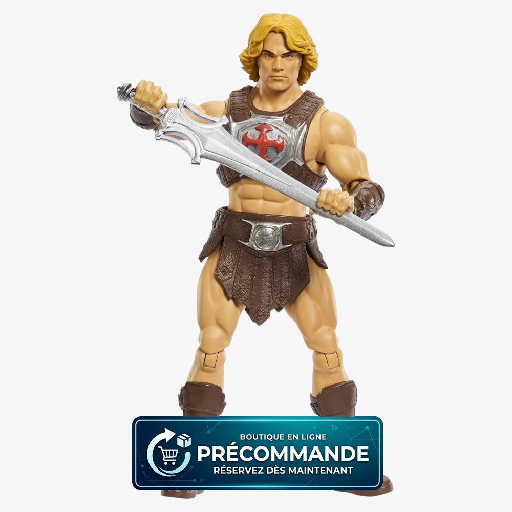 Figurine He-Man Masters of the Universe Movie Chronicles, 14 cm, de la marque Mattel, avec masque et détails du film 2026.