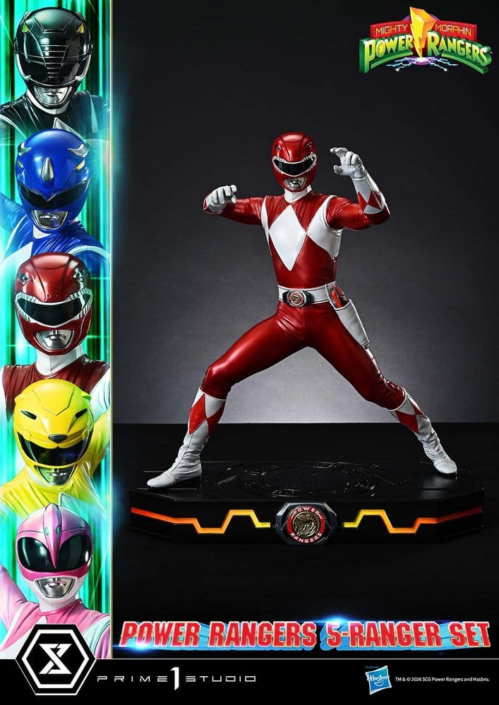 Mighty Morphin Power Rangers Premium Masterline Set de 5 statuettes 1/4 Deluxe Version 62 cm