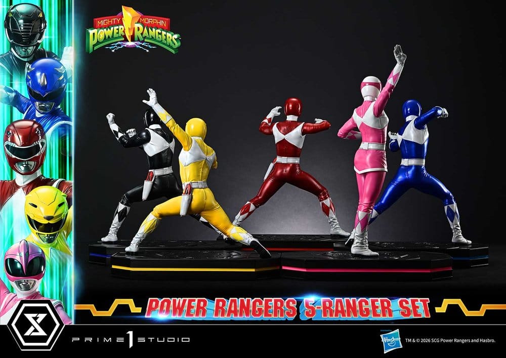 Mighty Morphin Power Rangers Premium Masterline Set de 5 statuettes 1/4 57 cm