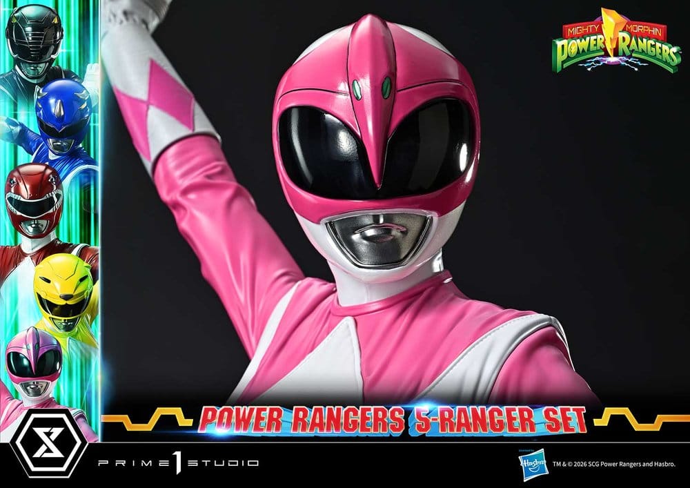 Mighty Morphin Power Rangers Premium Masterline Set de 5 statuettes 1/4 Deluxe Bonus Version 62 cm