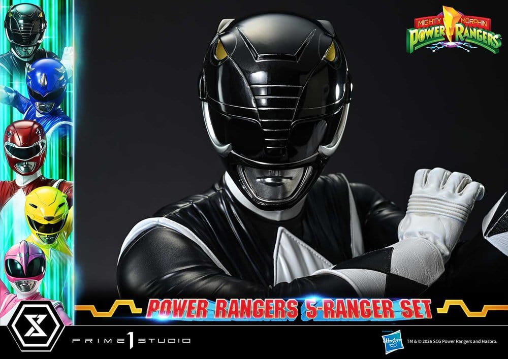 Mighty Morphin Power Rangers Premium Masterline Set de 5 statuettes 1/4 Deluxe Bonus Version 62 cm