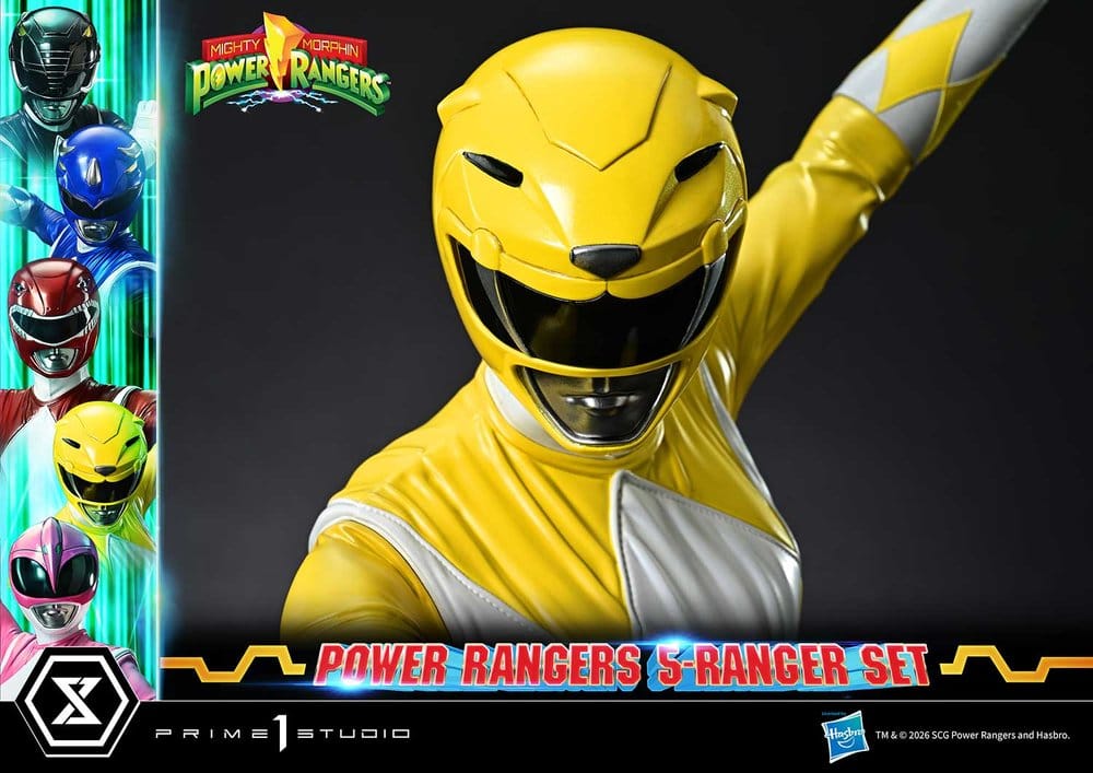 Mighty Morphin Power Rangers Premium Masterline Set de 5 statuettes 1/4 Deluxe Version 62 cm