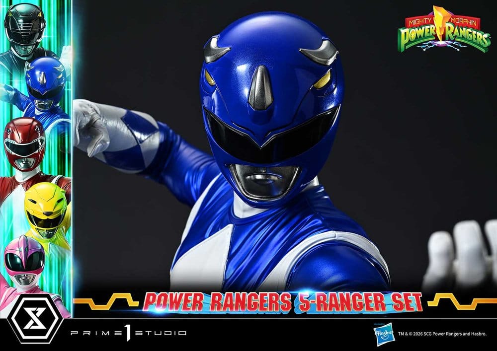 Mighty Morphin Power Rangers Premium Masterline Set de 5 statuettes 1/4 Deluxe Bonus Version 62 cm