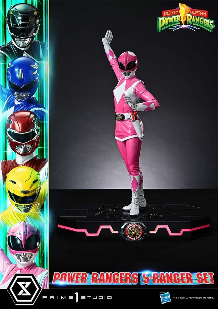 Mighty Morphin Power Rangers Premium Masterline Set de 5 statuettes 1/4 Deluxe Bonus Version 62 cm