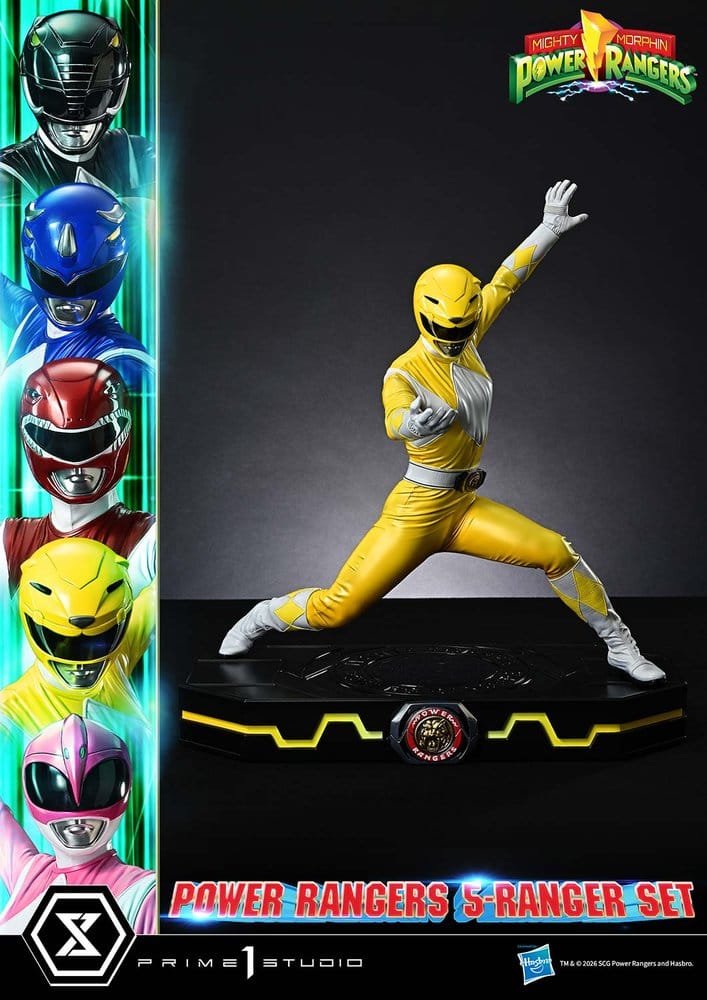 Mighty Morphin Power Rangers Premium Masterline Set de 5 statuettes 1/4 Deluxe Bonus Version 62 cm