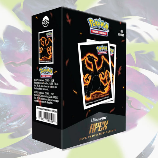 Pokémon - Ultra Pro - Apex Deck Protector Sleeves: Neon Kanto: Charizard (105 Sleeves)