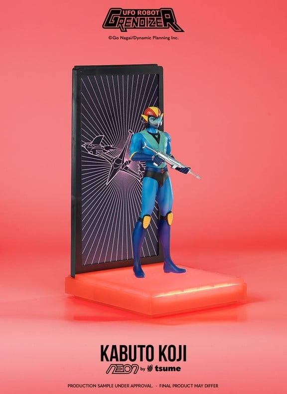 Figurine Neon Goldorak Alcor de Tsume, 25 cm, représentant la silhouette lumineuse du robot dans une pose dynamique.