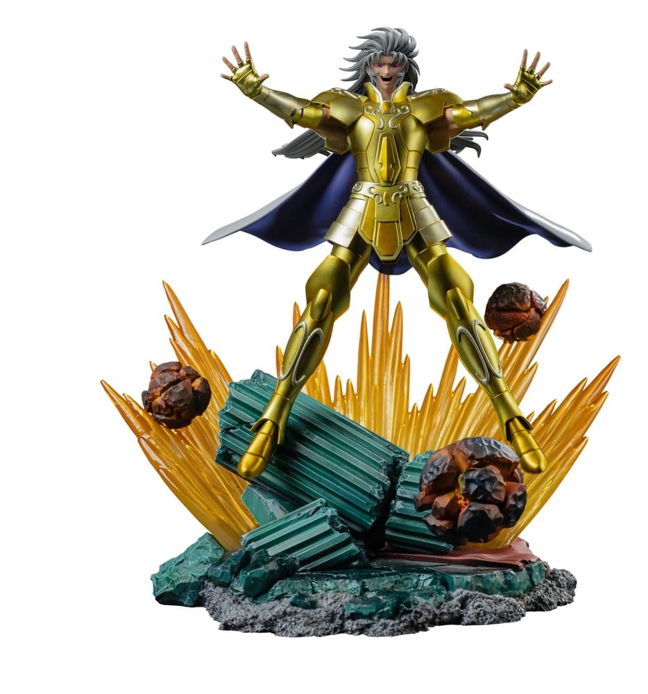 Statuette Saga des Gémeaux 1/10 Art Scale d'Iron Studios montrant la figurine détaillée de 26 cm des jumeaux mythologiques.