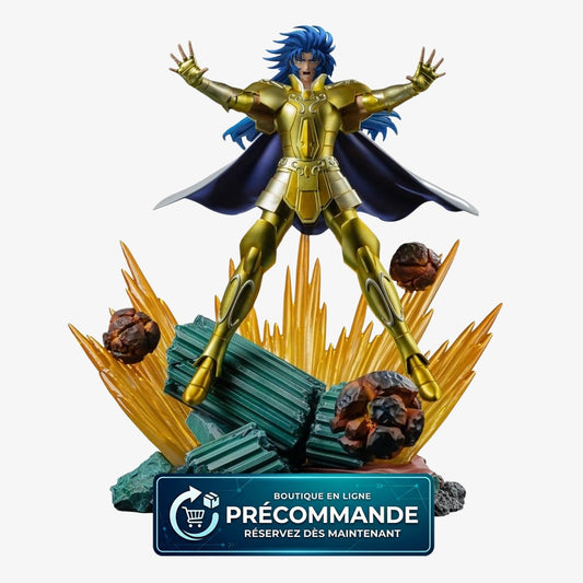 Statuette Saga des Gémeaux 1/10 Art Scale d'Iron Studios, représentant une figure mythologique avec détails fins, hauteur 26 cm.
