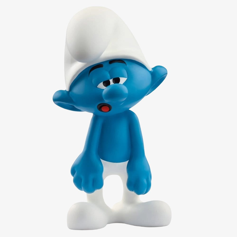 Mini-figurine Schtroumpf Bêta de 5 cm de la marque Schleich, figurine de collection Les Schtroumpfs visible sur l'image.