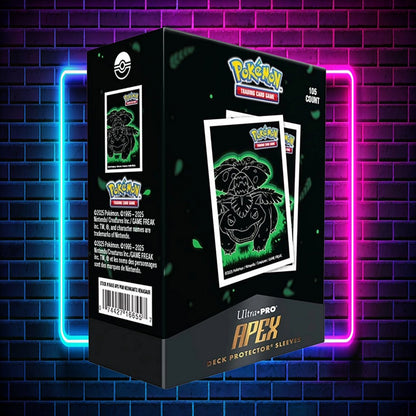 Pokémon Apex Deck Protector Sleeves Neon Kanto – Florizarre – 105 protège-cartes