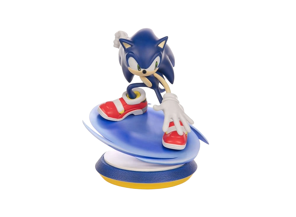 Statuette Sonic le Hérisson de First 4 Figures, édition standard, 21 cm, figurine détaillée du personnage de jeux vidéo.